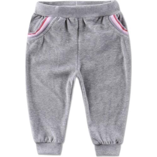 Children Velour Long Pants Baby Girls Pocket Trousers Autumn Clothes Spring Sleepwear Kids Clothing