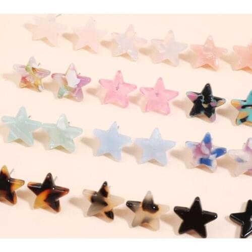 European American personality acetate acrylic flower stud Earrings sexy party queen Earrings fashion trendsetter lady Earrings