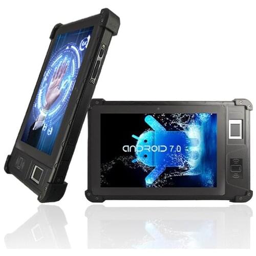 HFSECURITY Android 7.0 2+16GB 4G Portable Handheld Terminal 8'' Touch Screen Rugged Tablet With Fingerprint Scanner NFC Card