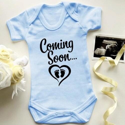 Baby Coming Soon 2022 Baby Onesies Pregnancy Announcement Baby Bodysuit Pregnancy Reveal Bodysuits Toddler Baby Outfits