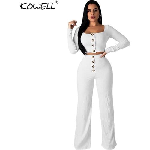 Hot Sale Knit Jumpsuits For Women Long Sleeve Wide Leg Pants Two Piece Rompers Autumn Streetwear Femme Winter Jumpsuits Overalls