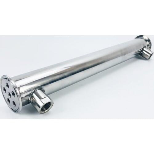 Free Shipping 2"(51mm) OD64mm,Stainless Steel304 Condenser 450mm,5 Pipes Inside ID 8mm,Connection Internal Thread 1/2"