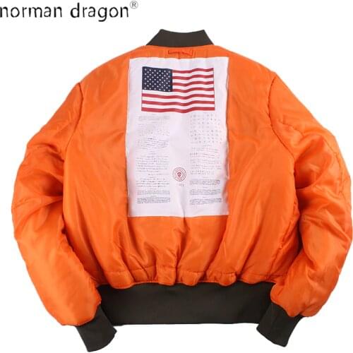 2020 Winter Vintage oversize MA-1 streetwear hip hop military coats clothes double side bomber flight air force pilot jacket men