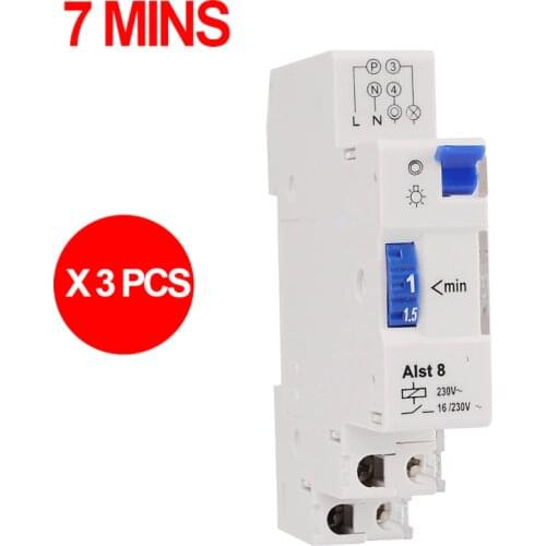 7 minutes STAIRCASE SWITCH 220Vac Stairwell Lighting TIMER SWITCH