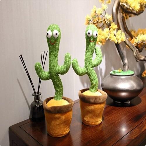 Lovely Talking Toy Dancing Cactus Doll Speak Talk Sound Record Repeat Toy Kawaii Cactus Toys Children Kids Education Toy Gift