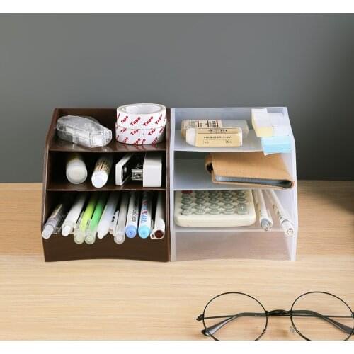 Multi-layer Desktop Storage Box Office Stationery Sundries Sorting Shelves Plastic Cosmetic Shelves