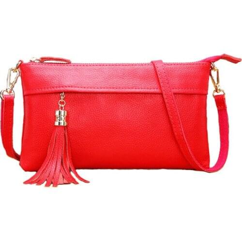 Mobile phone ladies shoulder bag zipper bag leather diagonal bag fashion dinner bag cosmetic storage bag