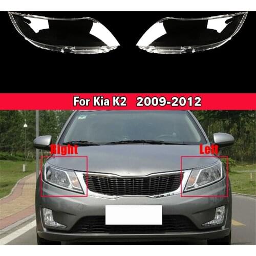 Car Front Headlamp Lens Lampshade Lampcover For Kia K2 2009 2010 2011 2012 Car Replacement Auto Shell Light Covers Glass Lens