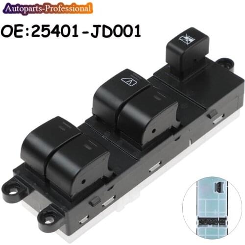 Car Auto accessorie Master Window Control Switch For Nissan Qashqai J10 2.0 dCi 4WD Navara D40 Vehicles 25401JD001 25401-JD001