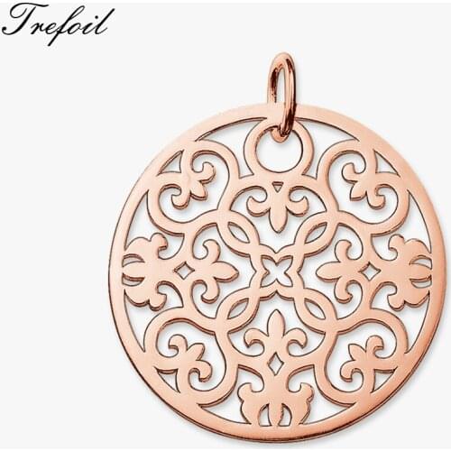 Arabesque Ornament Pendant, Fashion Jewelry 925 Sterling Silver Trendy Romantic Gift For Women Girls Fit Necklace 2018 New