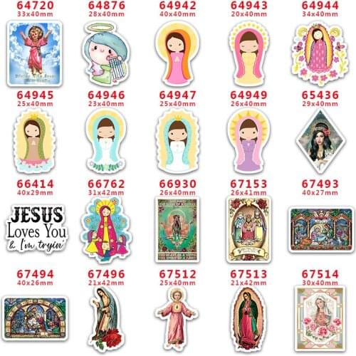 DIY Craft Supplies Sewing Accessories Cartoon Printed Planar Resins Mold 10 Pieces. PR-64720