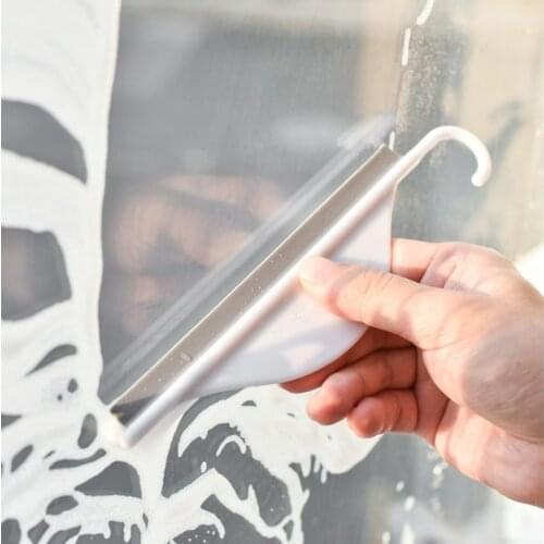 Mini Cleaning Scrape Wiper Silicone Tail Hook Design Convenient for Hanging Household for Shower Doors Window Car Glass D1