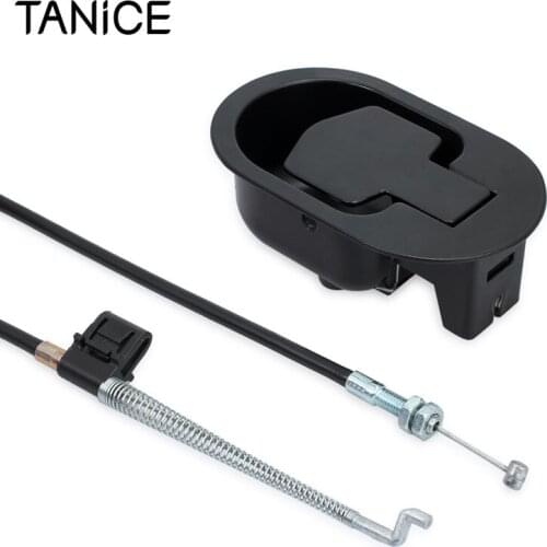 TANiCE 1Pcs Spring Length 90mm 120mm Aluminium Alloy Recliner Handle Lever Trigger Replacement With Release Cable