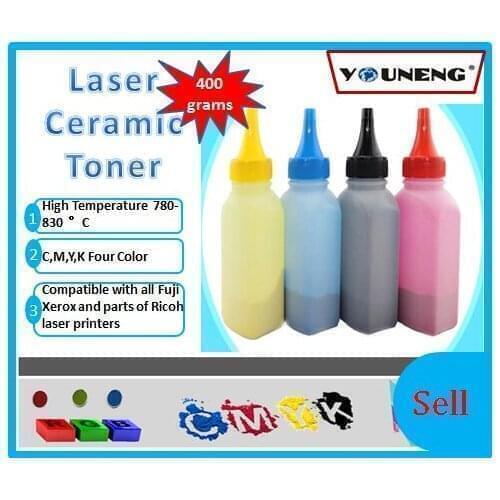 Compatible ceramic toner powder for Ricoh spc430 spc440 2500 High temperature Vitrotype ceramic powder ,CMYK 100g/color 400g/lot