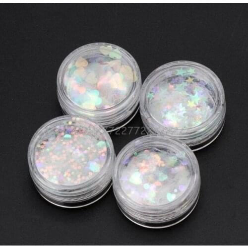 Heart Star Shape Laser Bright Flake Sequins DIY Resin Fillings Jewelry Making S07 19 Dropship