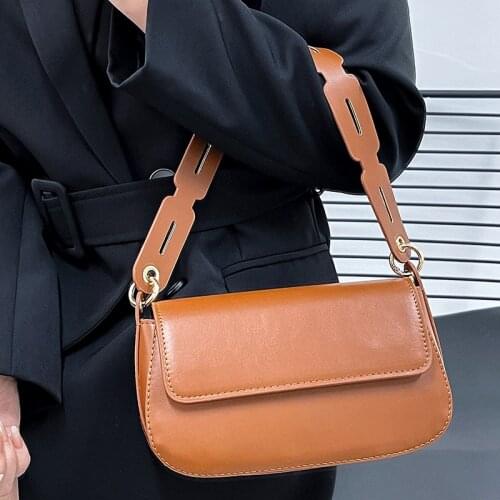 High-quality Vintage Shoulder Bags for Women Leather Handbags Designer Crossbody Bag Girls Solid Color Ladies Messenger Bag Sac