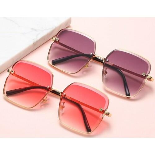 Women Men Big Square Sunglasses New Trendy Gradient Color Eye Glasses For Ladies Personality Brand Designer Eyewear Sunglasses