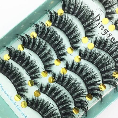 10 Pairs 3D Mink Hair fluffy False Eyelashes Natural Thick Long Eye Lashes Wispy Makeup Beauty Extension Tools wholesale price