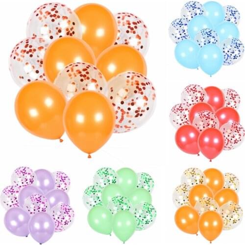 10pcs 12inch Mix Rose Gold Confetti Latex Balloon Wedding Birthday Party Decoration baby showerr Kids pearl Balloon party supply