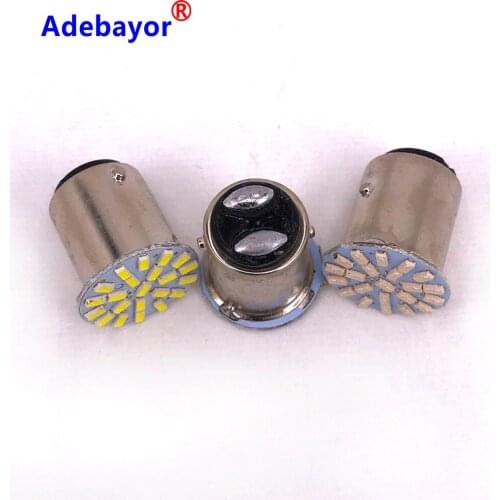 20pcs 1157 BAY15D P21W 3014 22 SMD Car Led Turn Parking Signal Lights Brake Tail Lamps Auto Rear Reverse Bulbs DC 12V