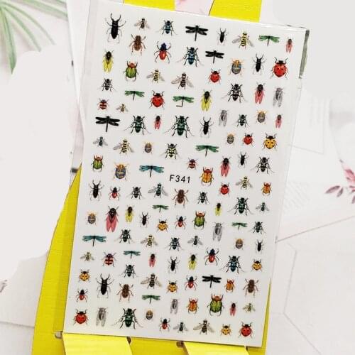 3D Nail Sticker Cute Insect Bee Design Nail Art Decorations Stickers Foil Decals Manicure Accessories Nails Decoraciones