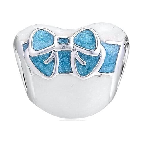 Free Shipping White Day Love Charm Sterling Silver Jewelry For European Bracelets Woman DIY Beads For Jewelry Making