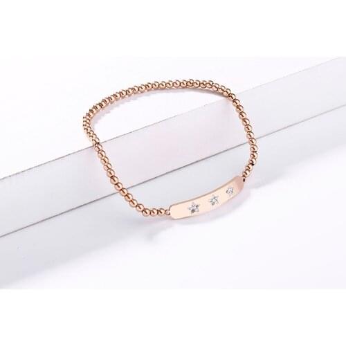 Stainless Steel Bracelet For Women Elastic Star Beads Pulseras Fashion Jewelry School Girl Birthday Gifts New 2021
