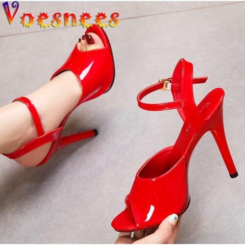 Chain Fringe Decoration Women Heels Seven Colors Sandals Peep Toe Front Rear Strap Walk Show 11CM Super Thin High Wedding Shoes