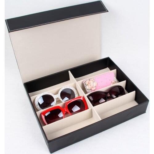 Counter Jewelry Watch Storage Display Box 8 Grid Sunglasses Display Package Case