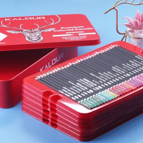 180 Colors Colouring Pencils Oil Based Assorted Colours Art Pencils 3.8 mm Lead Core Tin Box set for Artists Kids Colouring Gift