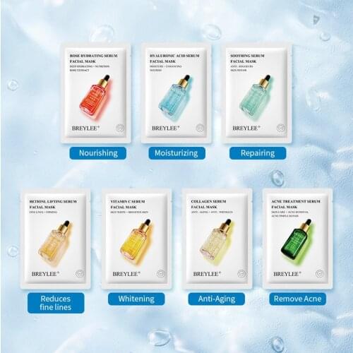 Face Mask Collagen Facial Sheet Mask Retinol Treatment Serum Moisturizer Skin Care Anti Aging Vitamin C Mask