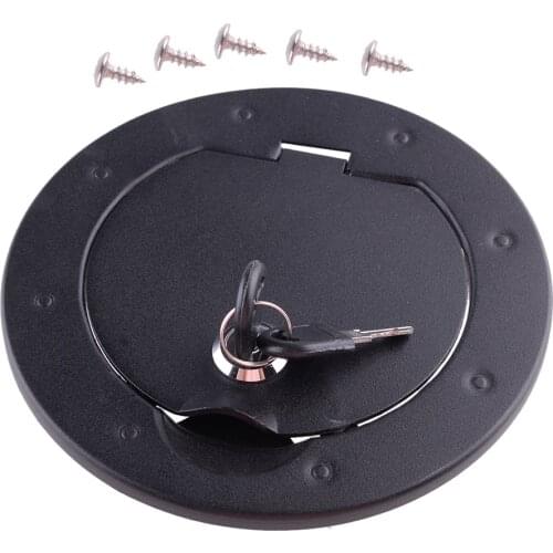 Car Locking Fuel Filler Door Gas Tank Cap Cover Fit For Jeep Wrangler JK 2/4 Door 2007-2013 2014 2015 2016 2017 Aluminum Alloy