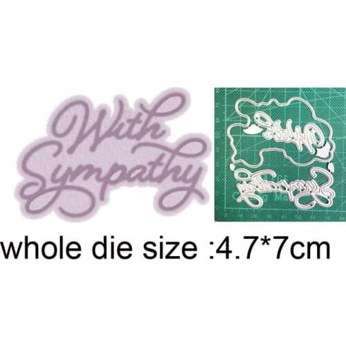 Word With Sympathy Metal Cutting Dies Stencils for DIY Scrapbooking dies Paper Card Making Embossing Die Cut craft dies new 2020
