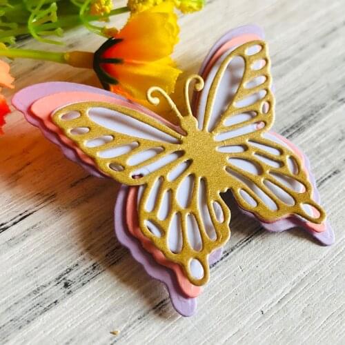 Metal cutting dies cut die mold 4pcs lace butterfly decoration Scrapbook paper craft knife mould blade punch stencils dies