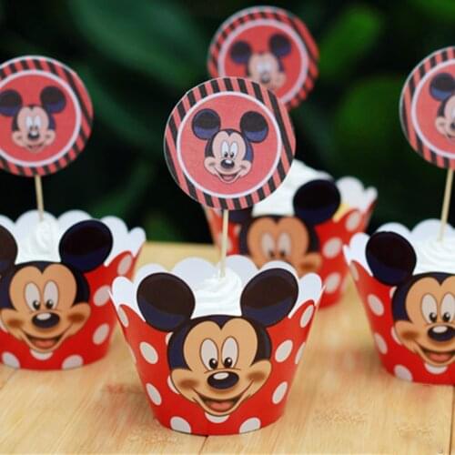 Mickey Minnie Them Mouse Party Decoration Boys Birthday Party Cartoon Cake Toper Baking Decoration Supplies Girl Boy Shower Gift