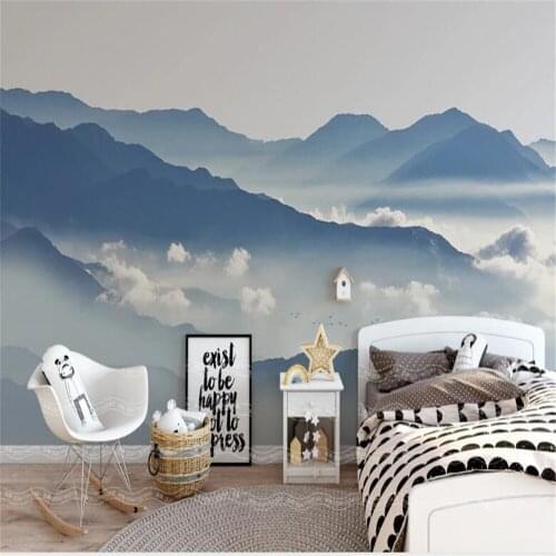 Milofi custom 3D large wall paper new Chinese style landscape landscape background wall painting