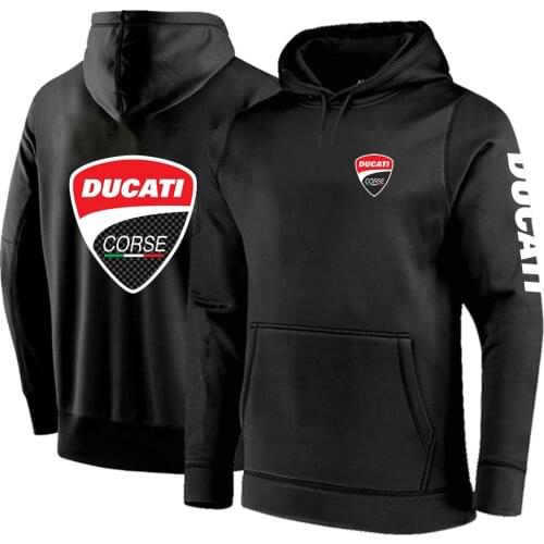 2021 Mens Spring and Autumn Ducati Logo Hoodies Customize Pullover Fleece Cotton Popular Sweatshirts Casual Fashion Coats