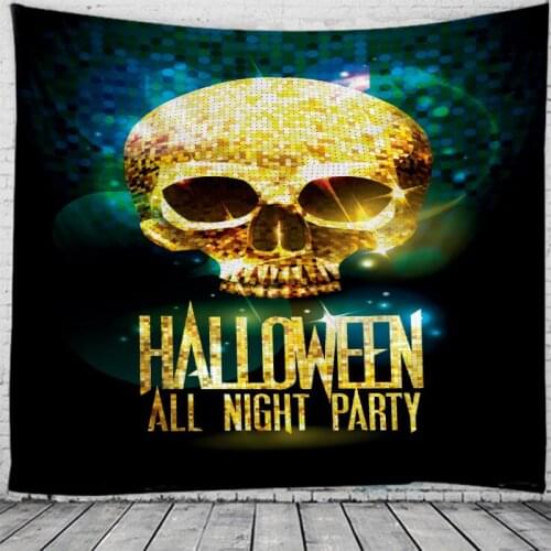 Halloween Evil Pumpkin Print Wall Tapestry Tapestries Wall Hanging Flower Psychedelic Tapestry Wall Hanging Decor Halloween Deco