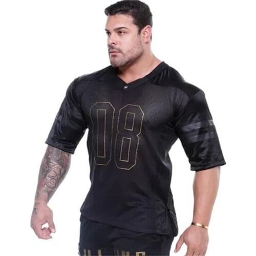 New Fashion Casual Short Sleeve Quick Drying Mens t-shirt Bodybuilding Joggers Basketball Soccer Clothes Gyms Fitness tee tops