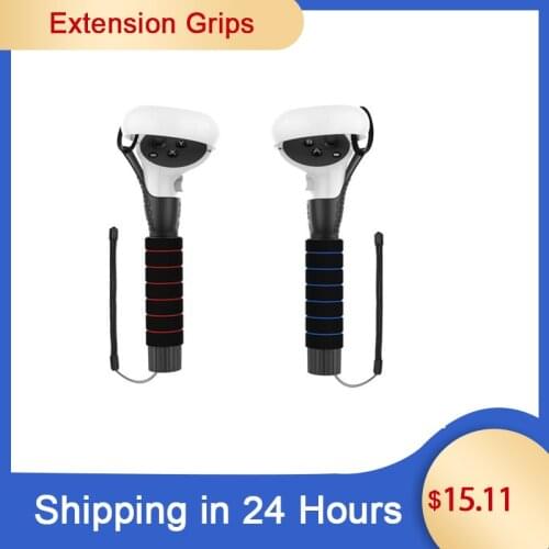 New Dual Handles Extension Grips For Oculus Quest, Oculus Quest 2 , Rift S Vr Controllers Playing Beat Saber Game Accessories