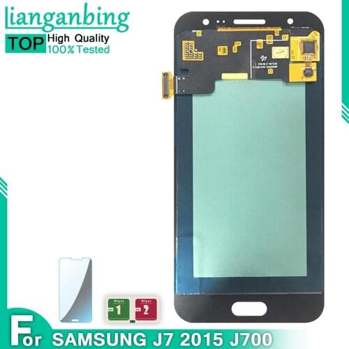 NEW COPY OLED LCD For Samsung Galaxy J7 2015 J700 J700F J700H LCD Display Touch Screen Digitizer Assembly Replacement
