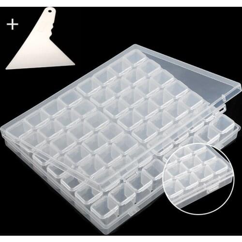 56 Slots Plastic Storage Box Diamond Painting Kits Nail Art Rhinestone Tools Beads Storage Boxes Case Organizer Holder Sale