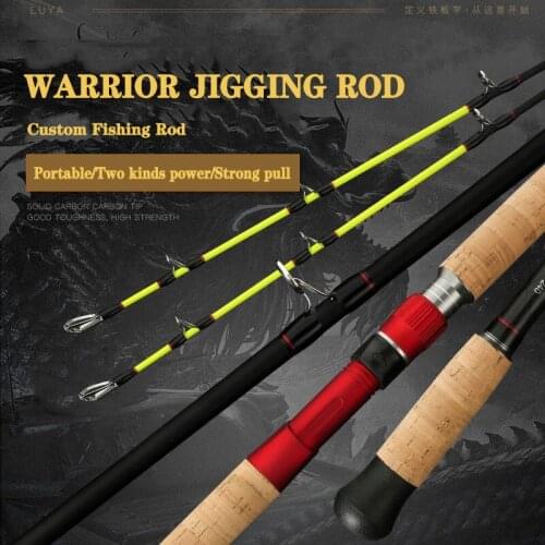 Strong Fishing Rod Double Tip M/XH For Big Fish Carbon Fishing Spinning Casting Rod Slow Jigging Sea Boat Fishing Pole