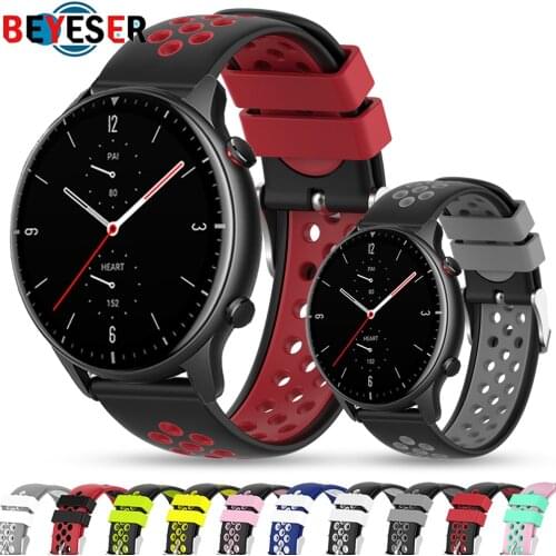 22mm Silicone Watchband Strap for Xiaomi Huami Amazfit Gtr 2 / 47mm Bracelet Band Sport Replacement Wristband Correa for gtr2