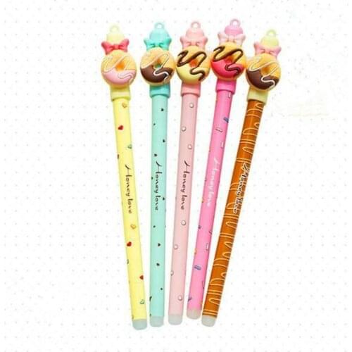 Novelty Erasable Blue Liquid-Ink Gel Pen for Children Girls Writing Neutral Water Gel Pen Office School Supplies Stationery