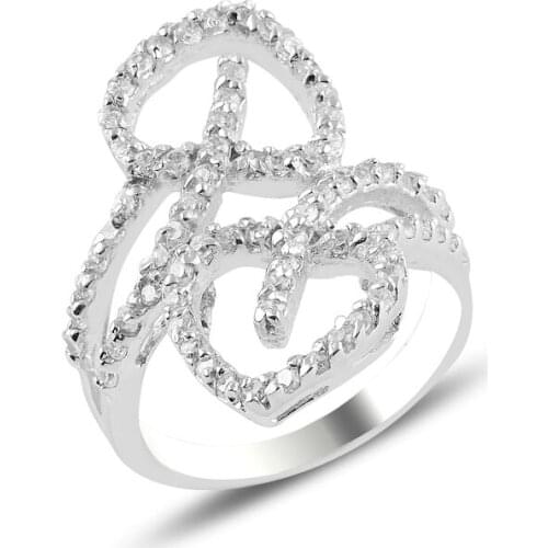 Silverlina Silver Zircon Stone Ring