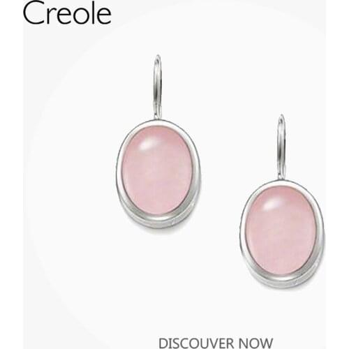 Drop Dangle Earrings Oval Stone,2019 Accessories Fashion Jewelry 925 Sterling Silver Trendy Simple Gift For Women