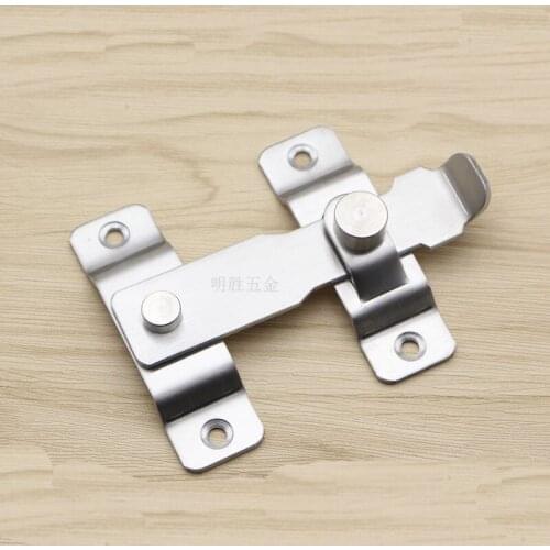 Thick stainless steel bolts Door buckle Door bolt Hasp Anti-theft door buckle Door lock buckle Bolt with screws
