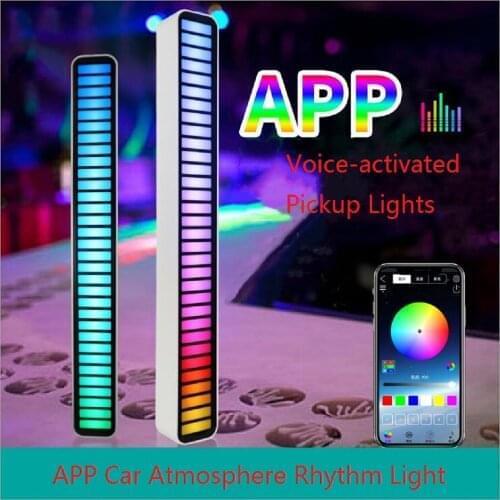 Creative RGB Car Atmosphere Rhythm Light APP Sound Control Music Novelty Lamp PC Desktop Setup Backlight