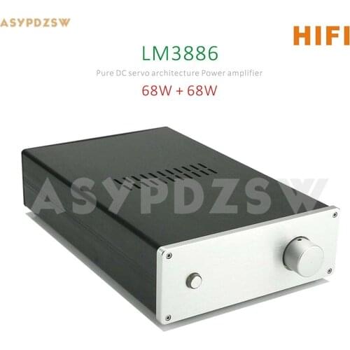 Completed HIFI Pure DC servo architecture LM3886 Power amplifier 68W + 68W